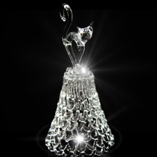 GH-L027 Колокольчик хрустальный «Кот», малый, Гусь Хрустальный