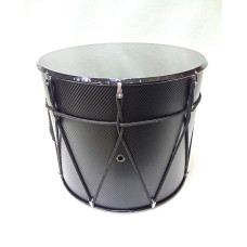 MZ-B14carbonKB Барабан кавказский 14", черный карбон, с клееной черной мембраной РЕТ, в чехле, MEZZO