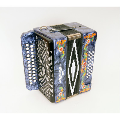 S6XL-A-BL Гармонь "Чайка 204" 25х25-II, синяя, Шуйская гармонь