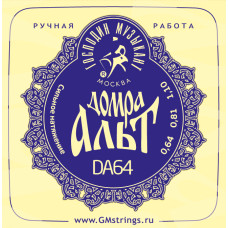 DA64 Комплект струн для домры альт (сталь+фосфорная бронза), Господин Музыкант DA64 Комплект струн для домры альт (сталь+фосфорная бронза), Господин Музыкант