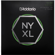NYXL1156 NYXL Комплект струн для электрогитары, M Top / E-H Bottom, 11-56, D'Addario