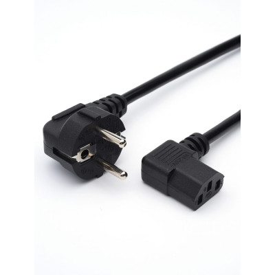 00-00024536 Кабель питания, евровилка-C13 (f) 1.8м ПВХ 0.75мм угловой, черный, GoPower