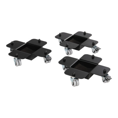AGPST-2BK Комплект транспортировочных роликов для концертного рояля (3шт), черный, Aurora