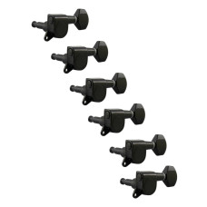 J-07-BK-6L Колки для гитары 6л, черные, Metallor