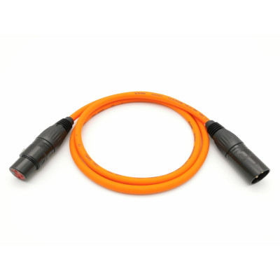 E1-XLR-M-F-0100-3 Кабель микрофонный (балансный), оранжевый, 1м, ZZcable