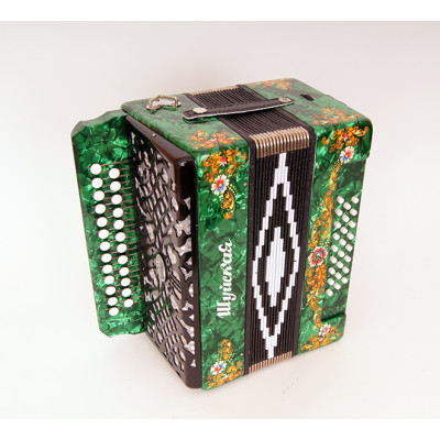 S51XL-A-GR Гармонь "Шуйская" 25х25-III, зеленая, Шуйская гармонь