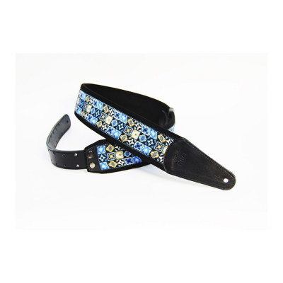 FL22013E Ergo Ремень для гитары, кожа/хлопок, орнамент, Fidel