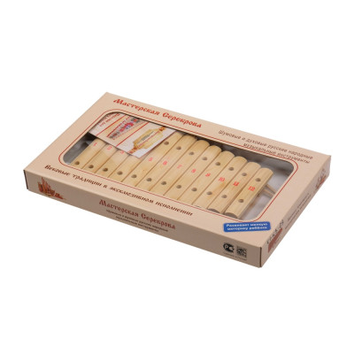 MS-K1-KS-08 Ксилофон диатонический (8 пластин) с росписью, Мастерская Сереброва