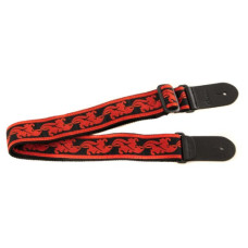 OVATION SIGNATURE NYLON LEAF гитарный ремень 50мм, 84-144см, кожаные концы, красный