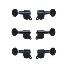 J-07-3+3-BK Колки для гитары 3+3, черные, Paxphil