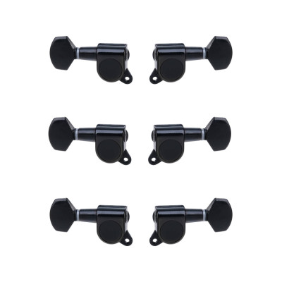 J-07-3+3-BK Колки для гитары 3+3, черные, Paxphil