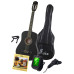 FCG-2038CAP-BK-MAT Классическая гитара с чехлом, ремнем, тюнером, черная матовая, Foix