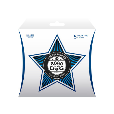 KB45-130 Комплект струн для 5-струнной бас-гитары, никелированные, 45-130, Road Dog