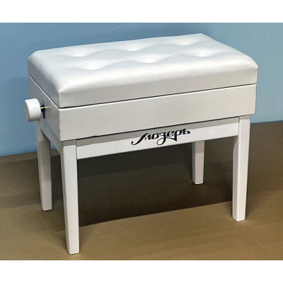 BPM-55/WH Банкетка для пианино или рояля деревянная, белая, Мозеръ