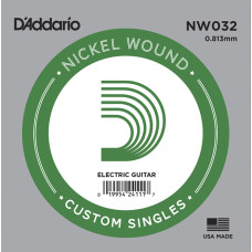 NW032 Nickel Wound Отдельная струна для электрогитары, .032, D'Addario