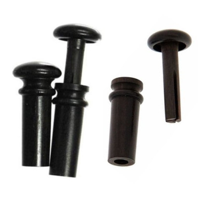 VE11E Пуговица для скрипки, разборная, черное дерево, WBO