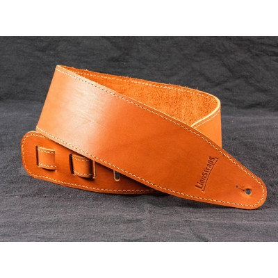 LS.BASS.001 Ремень для гитары, кожаный, коричневый, LionStraps