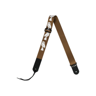 MZ-RG-5ApOwlH Ремень для гитары, хаки, аппликация Сова, MEZZO