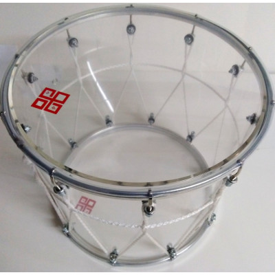BKA-13Pv Барабан кавказский 13", акрил 31х33см, с верёвкой, прозрачный, Мастерская Бехтеревых