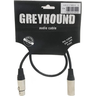 GRG1FM00.5 Greyhound Кабель микрофонный XLR, 0.5м, Klotz