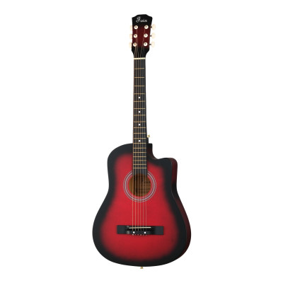 FFG-38C-RD-M Акустическая гитара, с вырезом, красная, Foix