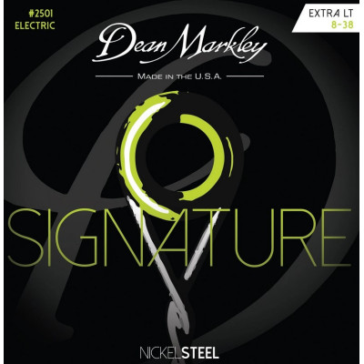 DM2501 Signature Extra Light Комплект струн для электрогитары, никелированные, 8-38, Dean Markley