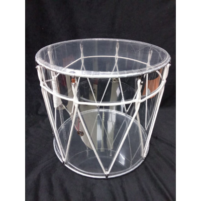 MZ-B33plexK Барабан кавказский 12", плексиглас, прозрачный, с чехлом, MEZZO