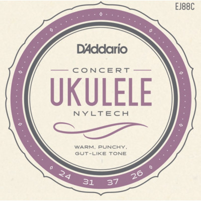 EJ88C Комплект струн для концертного укулеле, D'Addario