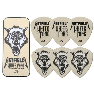 PH122T.73 White Fang Медиаторы в коробочке, 6шт, толщина 0,73мм, Dunlop