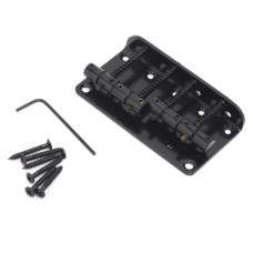 M216BK Бридж для бас-гитары, Vintage, черный, Musiclily M216BK Бридж для бас-гитары, Vintage, черный, Musiclily