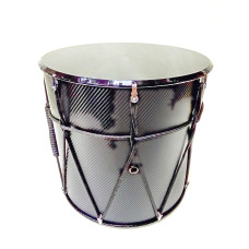 MZ-B12carbonKB Барабан кавказский 12", чёрный карбон, с клееной черной мембраной РЕТ, в чехле, MEZZO