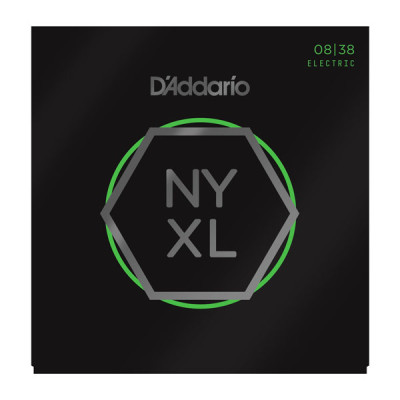 NYXL0838 NYXL Комплект струн для электрогитары, никелированные, Extra Super Light, 08-38, D'Addario