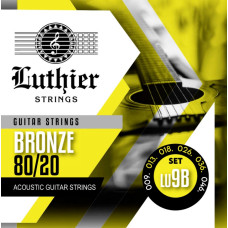 LU-9B Комплект струн для акустической гитары, бронза 80/20, 9-46, Luthier