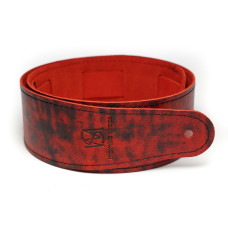 MB6061-122-2 Ремень для гитары, кожаный, красный лофт, Mamba straps