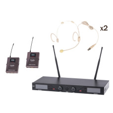 4000-UY Беспроводная микрофонная система, 2 головных микрофона, LAudio 4000-UY Беспроводная микрофонная система, 2 головных микрофона, LAudio