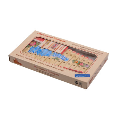 MS-K1-KS-06 Ксилофон диатонический (15 пластин), с росписью, Мастерская Сереброва