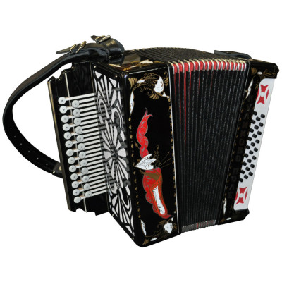G-3-BK Гармонь "Куликово поле", 25х25–III, черная, Тульская Гармонь