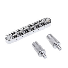 MX1707CR Бридж Tune-O-Matic роликовый для Les Paul, хром, Musiclily