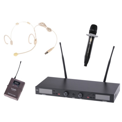 4000-UX Беспроводная микрофонная система, ручной и головной микрофон, LAudio