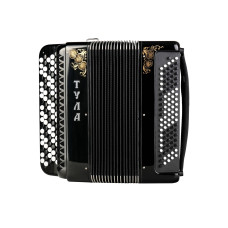 BN-37-BK Баян ученический двухголосный "Тула-209", 92/55х100-II, черный, Тульская Гармонь