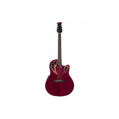OVATION CE48-RR Celebrity Elite Super Shallow Cutaway Ruby Red гитара электроакустическая