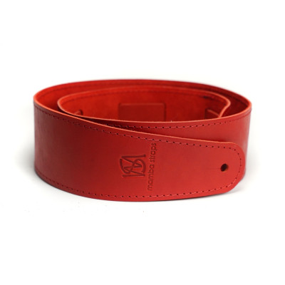 MB6061-117-03 Ремень для гитары, кожаный, красный, Mamba straps
