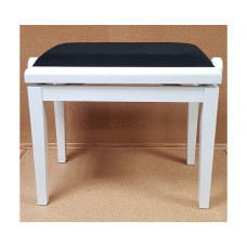 Банкетка для пианино Аккорд, белая глянцевая