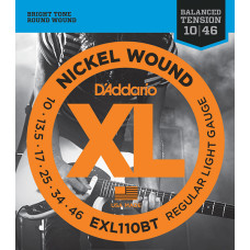EXL110BT Nickel Wound Комплект струн для электрогитары, Regular Light, 10-46, D'Addario