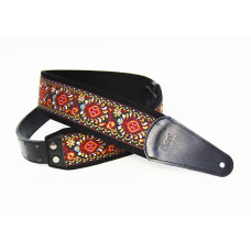 FL22002E Ergo Ремень для гитары, кожа/хлопок, орнамент, Fidel FL22002E Ergo Ремень для гитары, кожа/хлопок, орнамент, Fidel