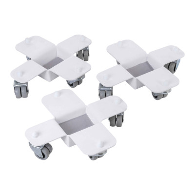 AGPST-1WH Комплект транспортировочных роликов для рояля (3шт), белый, Aurora