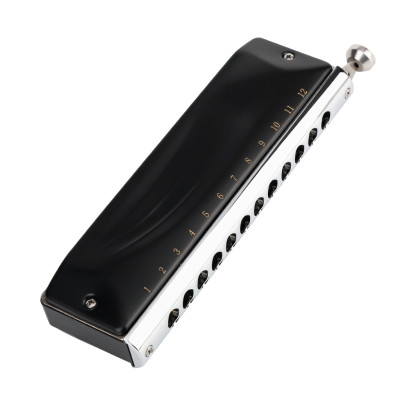 GM0648BK Pro Губная гармошка, тональность С, хроматическая, черная, JDR