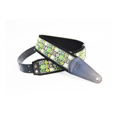 FL22012E Ergo Ремень для гитары, кожа/хлопок, орнамент, Fidel