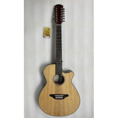 AG12SP Акустическая гитара 12-струнная, цвет натуральный, Caraya