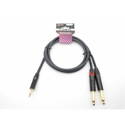 E35-3,5-2J-0200-0 Кабель аудио 3.5-2х6.3мм, 2м, ZZcable